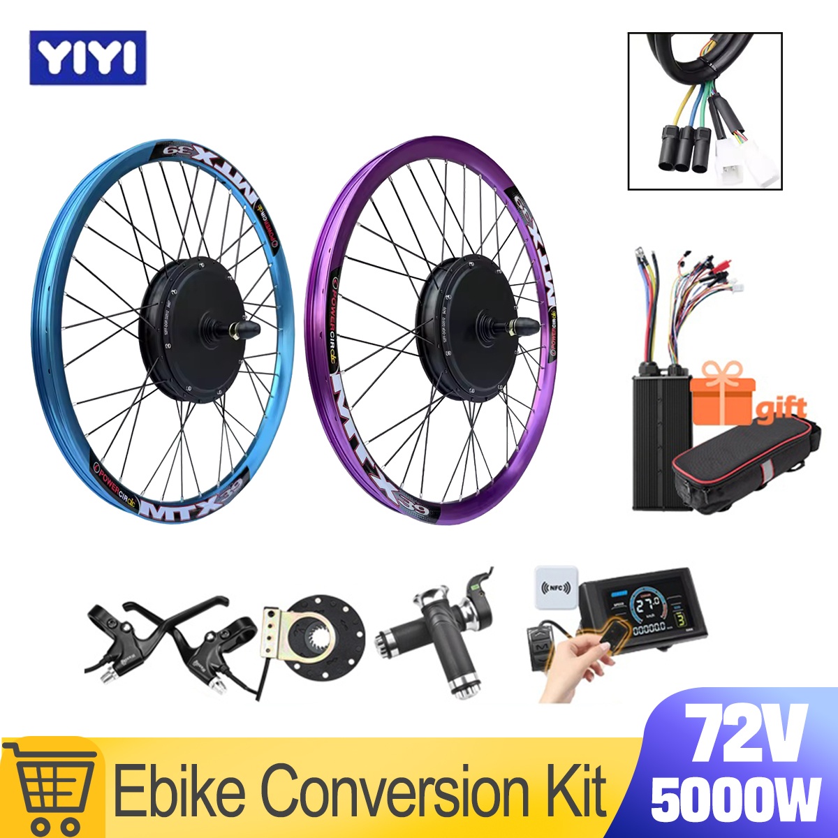 Ebike Conversion Kit 72V 3000W - Nowy zestaw do konwersji roweru elektrycznego