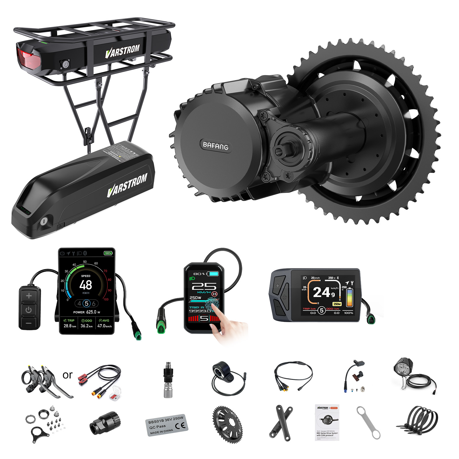 Bafang Bbs02B 48V 750W Mid Drive Kit - [Wysyłka z USA] Zestaw silnika Bafang