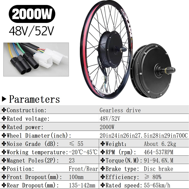 Zestaw do konwersji roweru ele – Ebike Conversion Kit 72V 3000W recenzja i cena