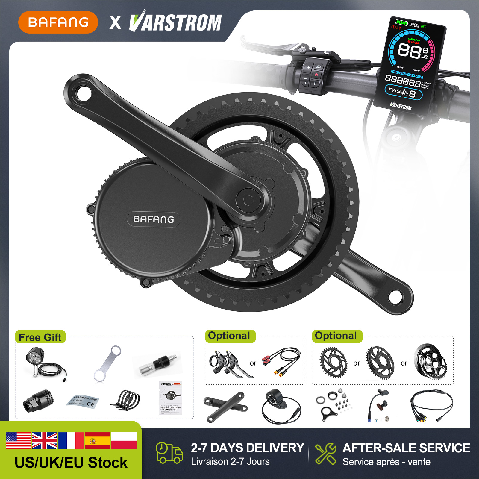 [US Stock] Silnik centralny BA – Bafang Bbs02B 48V 750W Mid Drive Kit recenzja i cena