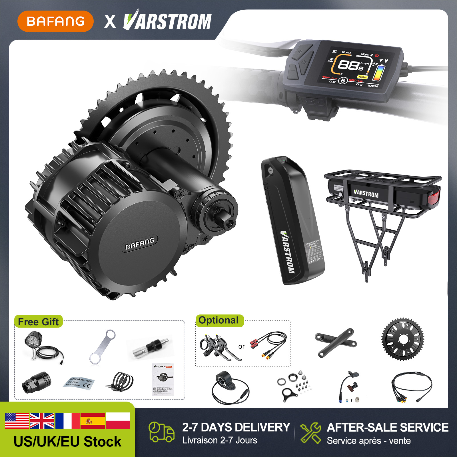 [US Stock] Zestawy do konwersj – Bafang Bbs02B 48V 750W Mid Drive Kit recenzja i cena